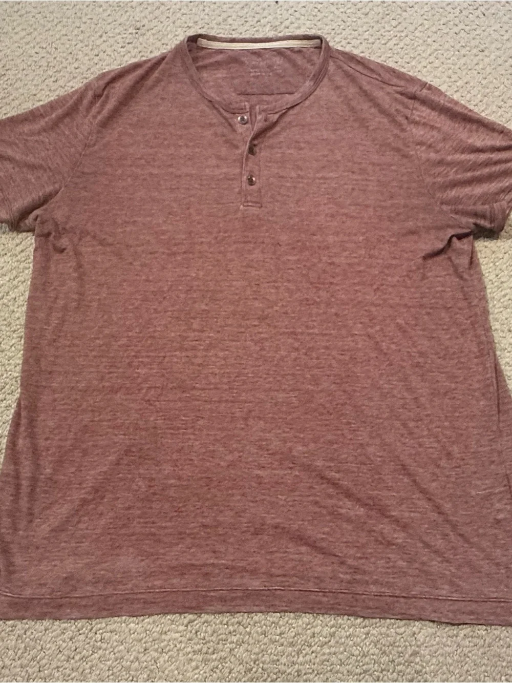 Lot of 6 Men's banana republic Henley & V-Neck Tees - Grey, Charcoal, Rust linen